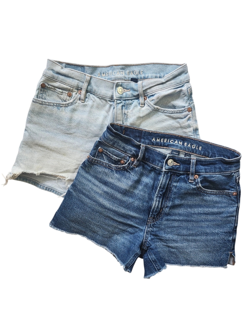 American Eagle Relaxed Denim Shorts Bundle | Size 00 | Light & Medium Wash